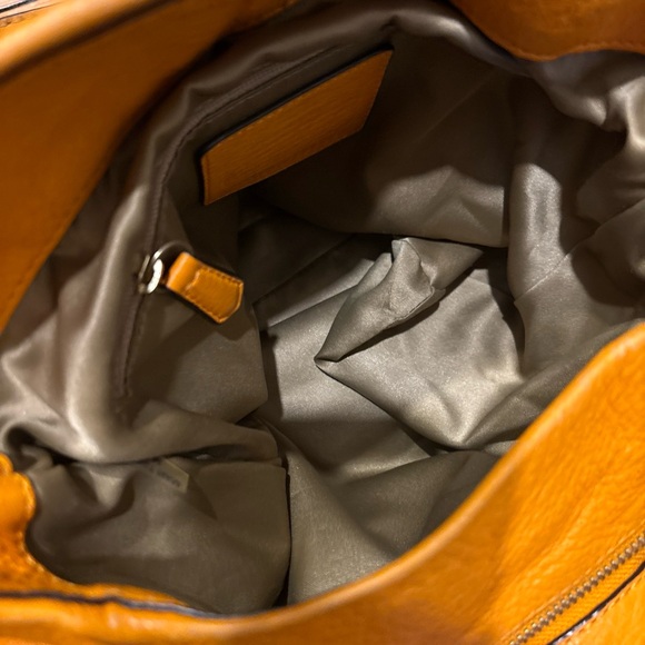 Coach Orange Hobo Shoulder Bag with Chain Strap - Picture 8 of 14